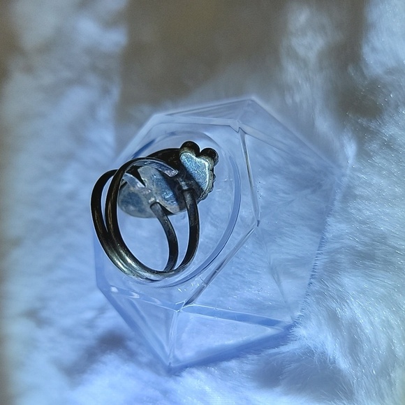 5g Vtg Native American Old Pawn Turquoise And Sterling Silver Size 7 Ladies Ring - Picture 8 of 16